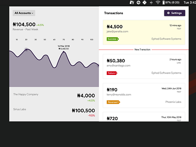 Maple app app concept app dashboard menubar osx