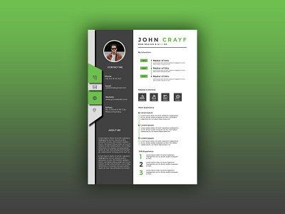 Flyer Resume corporate design resume cv resume design ui