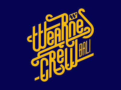 Wec bali Crew design illustration typogaphy