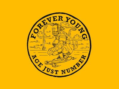 Forever Young design illustration merchandise skate skater skaters trasher tshirt vans