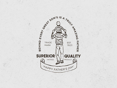 Fathers Day Vintage Style branding design fathers fathersday illustration logo logo design logotype retro vector vintage vintage logo