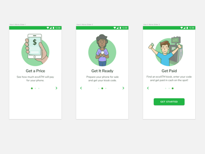 Onboarding Screens - Android App illustrations mobile ui