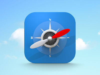 Flying Safari apple branding creative icon icons ios ios7 ipad iphone navigation safari