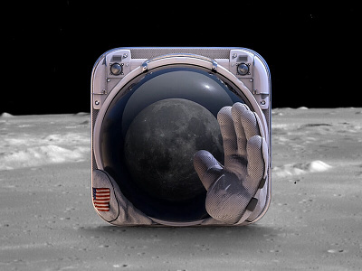 Astronaut app icon app astronaut branding graphic design icon icons ios moon space stars