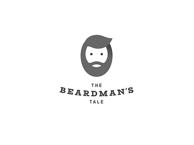 the beardman's tale barber shop bearded man branding design for sale logo vector