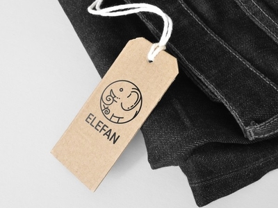 Elefan B W Logo Clothing Tag Mock Up By Sicasimada On Dribbble