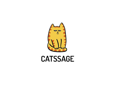 CATSSAGE logo cat cat logo for sale logo massage pet vector