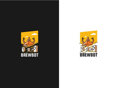 BREWBOT logo beer beer tank brew city destroyer for sale logo robot vector