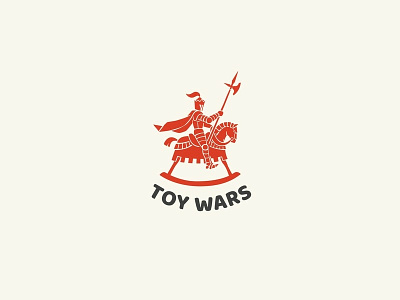 TOY WARS logo character for sale horse rocker knight logo toy logo vector