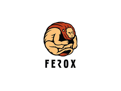 FEROX logo branding for sale lion lion logo logo mane vector