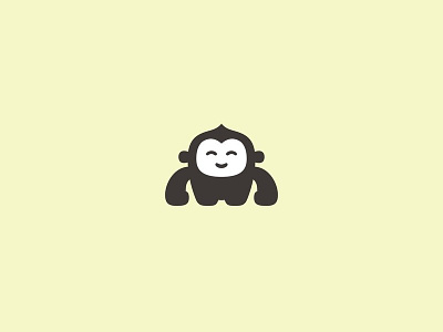 baby gorilla logo animal ape branding design flat for sale gorilla icon logo monkey logo primate vector zoo
