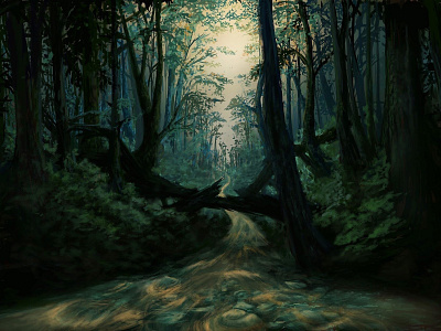 Forest of Hope digital illustration painting photoshop