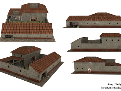 3D Roman Villa 3d design digital maya model