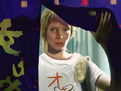 Uma Thurman in Kill Bill design digital illustration photoshop