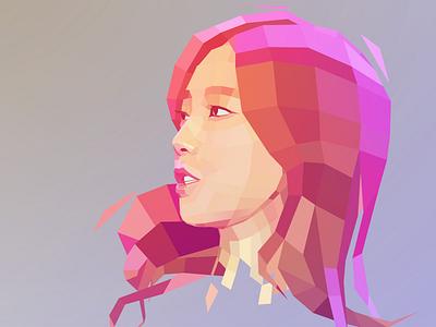 TaeTae low-poly portrait