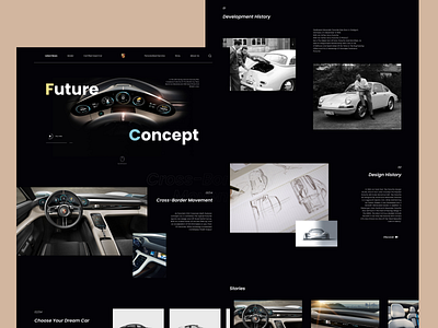 汽车概念网页设计 app design
