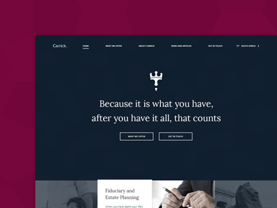 Carrick Wealth Management concept clean concept management minimal mobile responsive update wealth