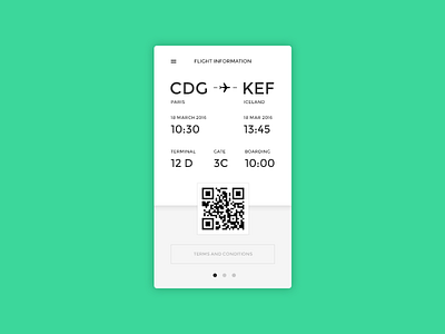 Boarding pass boarding pass card clean minimal open plane travel ui user experience user interface ux white