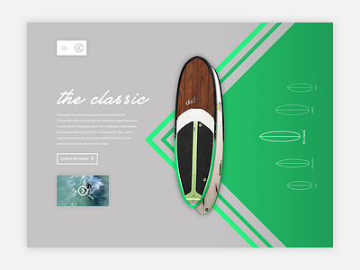 SurfLab abstract behance design minimal redesign surfing ui unsolicited ux web