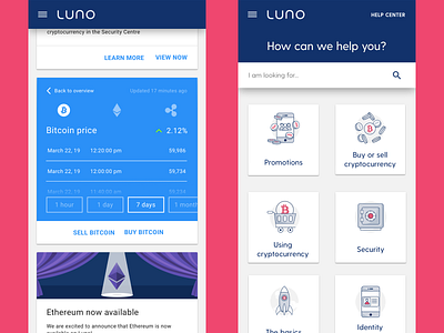 Luno design test app bitcoin concept conceptual design design test disused minimal overhaul unused