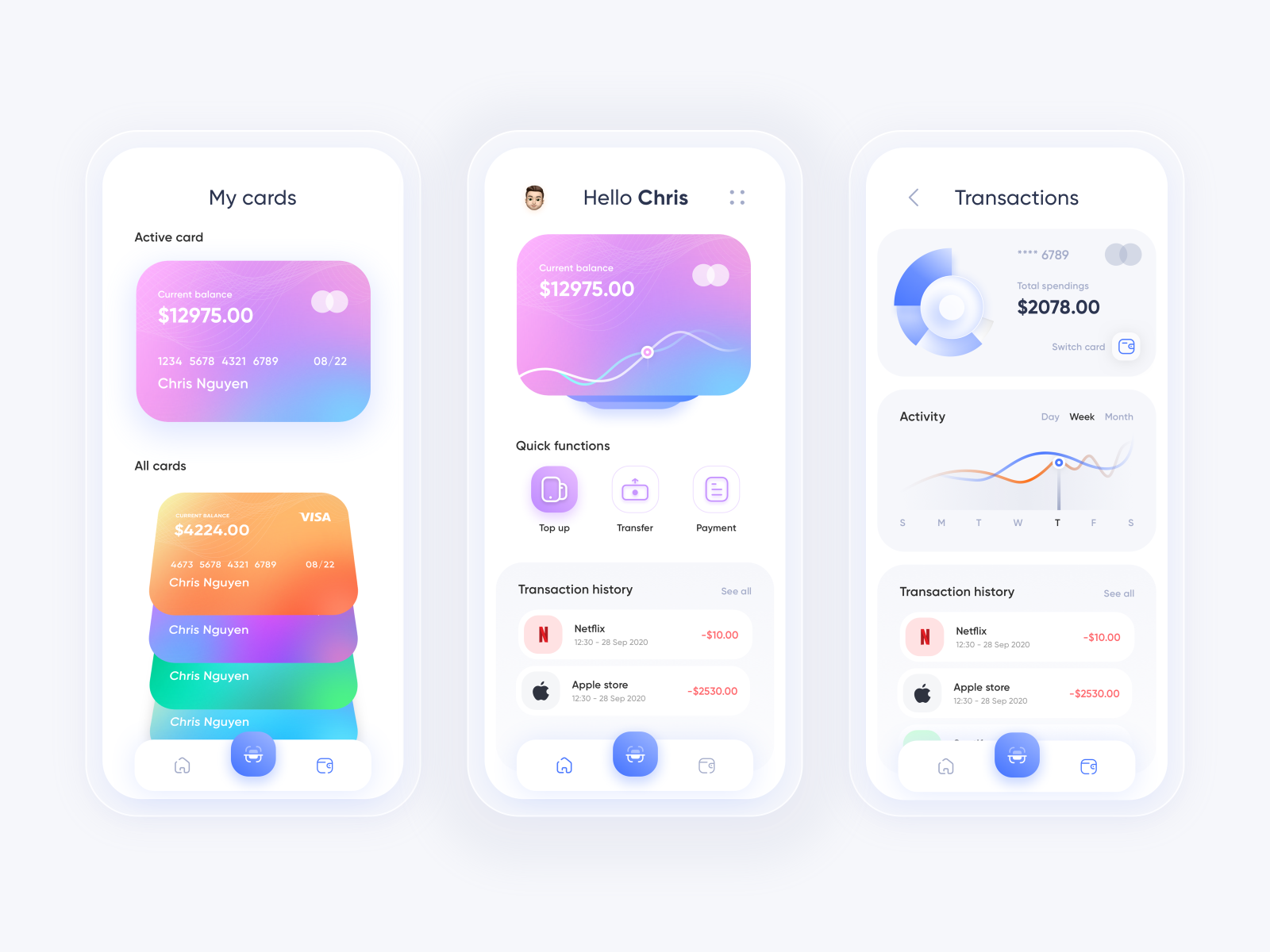 Banking mobile app by Zianggg on Dribbble