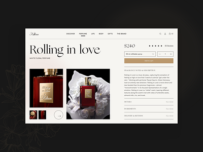 E-commerce Perfume website e commerce design flat design minimalism website design