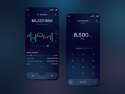 Crypto mobile app for newbie trader crypto dark futuristic mobile app