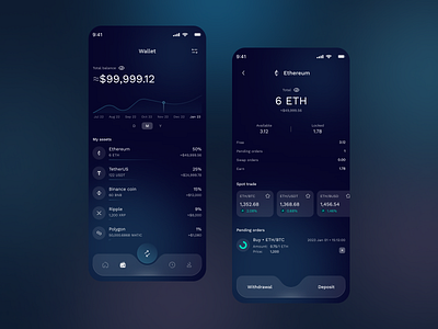 Crypto wallet mobile app crypto dark finance mobile app wallet