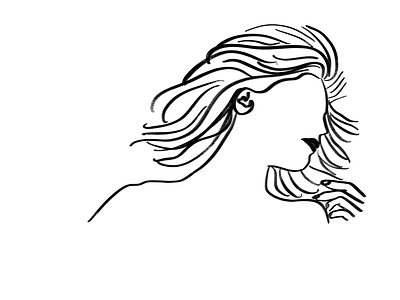 wisp black illustration line outline women