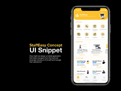 Mobile App Concept - Staffing F&B Businesses business design figma figmadesign food and drink hr hr software management mobile mobile app mobile app design mobile design mobile ui staff staffing startup ui