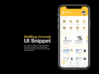 Mobile App Concept - Staffing F&B Businesses