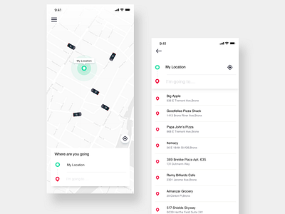 Taxi App UI app design ui ux
