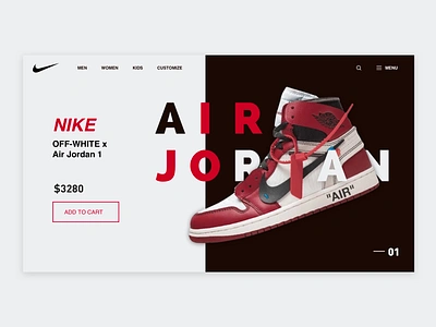 NIKE AIR JORDAN WEB DESIGN design ui ux web