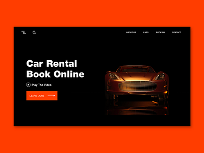 Car Rental design ui ux web