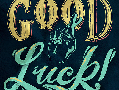 Good Luck handlettering illustration procreate salt lake city typography