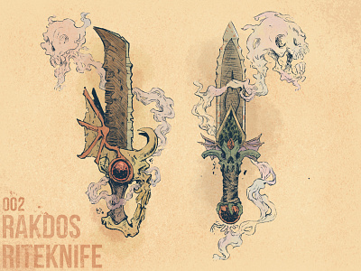 D&D Armory: Rakdos Riteknife dd armory dungeons and dragons illustration procreate prop design