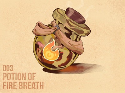D&D Armory: Potion of Fire Breath dndarmory illustration procreate