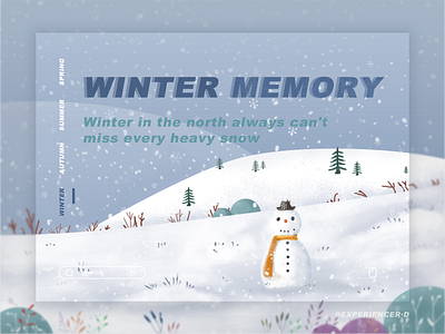 winter design illustration typography web winter
