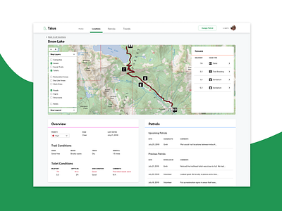 US Forest Service trail report concept design enterprise software enterprise ux hci national parks product design