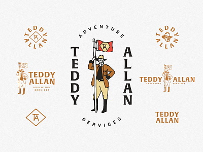 Teddy Allan adventure branding branding design flag logo logo design outdoor teddy teddy allan theodore theodore roosevelt