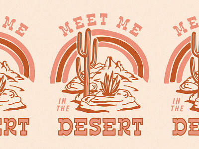 Desert Rainbow arizona cactus desert desert illustration desert rainbow graphic t graphic tee illustration rainbow shirt shirt design