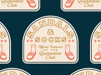 Indoor Badge Collaboration badge badge design badge illustration fashion indoor badge challenge indoor badge collaboration indoors quarantine quarantine club sandals socks socks and sandals the great indoors