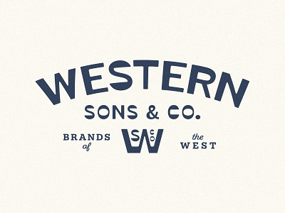 Western Sons & Co branding branding design cowboy custom logo custom type custom typography desert logo reverse contrast western