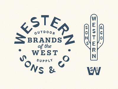 Western Sons & Co Branding best in the west brand design brand identity branding branding design cactus cowboy logo logo design supply western western wear
