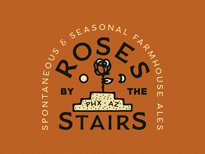 Roses by the Stairs Branding beer brewery brewery branding brewery logo farmhouse roses staircase stairs stway