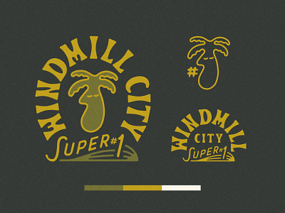 Windmill City Super #1 Branding branding branding and identity branding design gift shop logo logo design palm springs palm tree windmill
