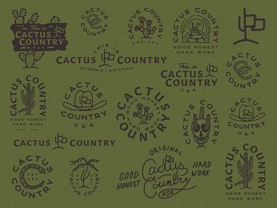 Cactus Country branding branding agency branding design branding roundup cactus cactus country cactus illustration country desert icons logo design logo designs roundup western