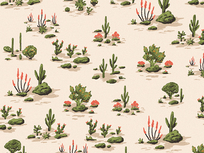 Desert Landscape Pattern adobe fresco cactus cactus illustration desert desert illustration fresco landscape landscape illustration ocotillo pattern pattern art plant pattern plants yeehaw