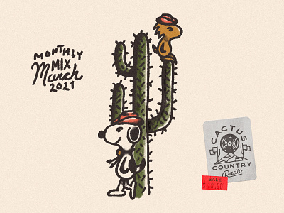 Monthly Mix: March adobe cactus fresco monthly mix peanuts playlist playlist art playlist cover snoopy woodstock yeehaw