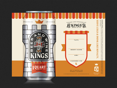 Kings Beer & Wine - Crowler beer beer branding beer can beer label beer packaging beer packaging design branding crowler